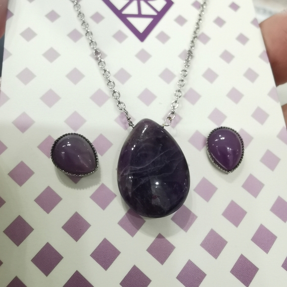 Amelia Rue Natural Amethyst Set BNIB - Picture 7 of 7